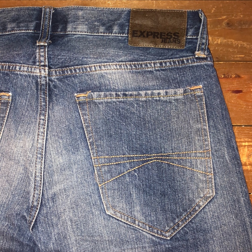 Express men’s jean shorts dark wash 30 - Picture 8 of 8